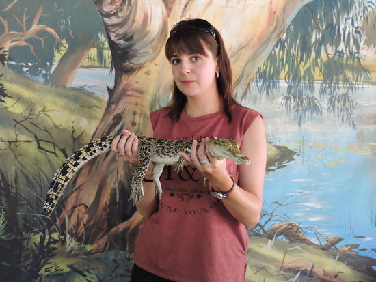 Das letzte Foto machte ich mit einem Babykrokodil