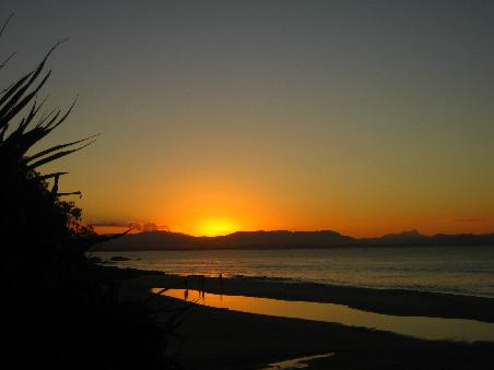 Die Sonnenuntergaenge in Bayron Bay sind einfach traumhaft schoen