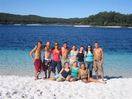 Gruppenfoto am Lake McKenzie