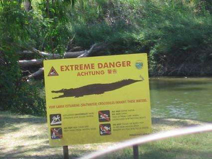 Wir waren nicht allein
Warnschild am East Aligator River