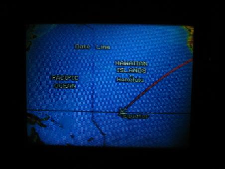 Leider gab es bei unserem Equatorueberflug kein grosses Spektakel.