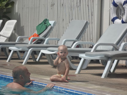 Einen Pool hatte die Unterkunft auch - toll!