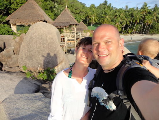 Die Familie auf Erkundungstour