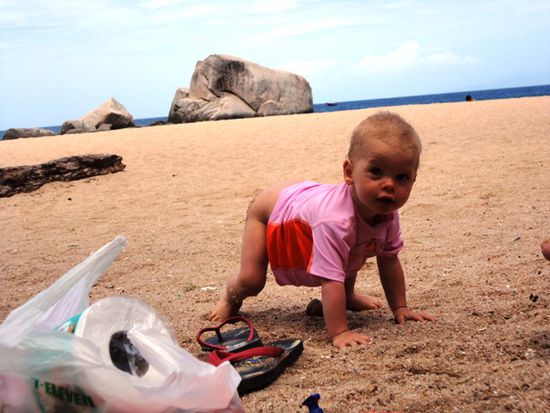 Am Strand ist Baerengang angesagt!