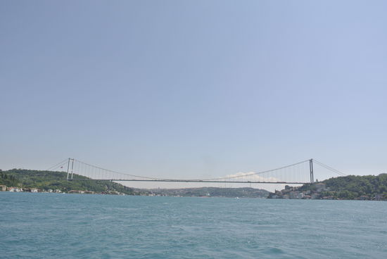 Blick nach vor - links Asien, rechts Europa