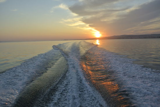 Früher Aufbruch - die aufgehende Sonne im Rücken