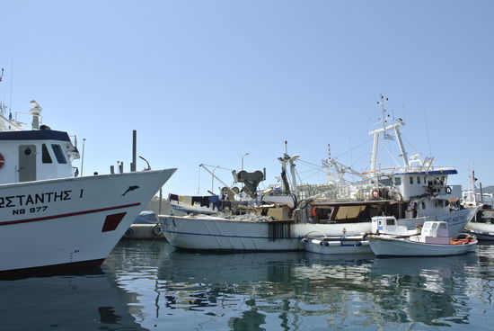 am Tag erledigen die (hauptsächlich ägyptischen) Fischer ihre "Hausarbeit" (z.B. Wäche waschen), in der Nacht sind sie unterwegs. Jedenfalls laufen in einem Fischerhafen immer irgendwelche Motoren - Ruhe ist fast nie