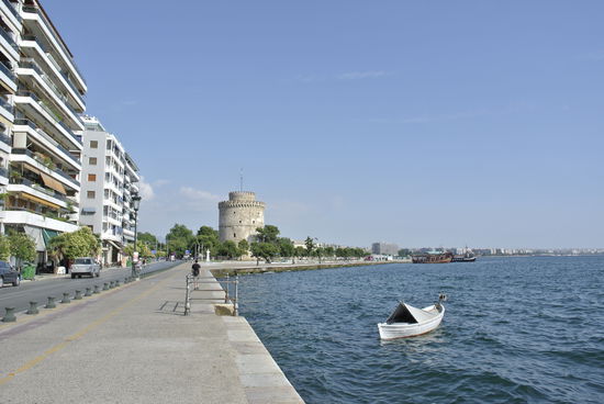 der Stadtkai - vom Land betrachtet
