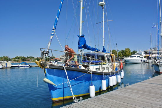 der 77-jährige "Pierre Bordeaux" mit seinem Motorsegler