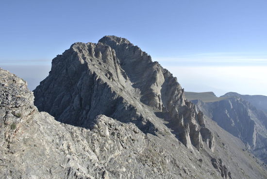 Blick von Skala zum Hauptgipfel