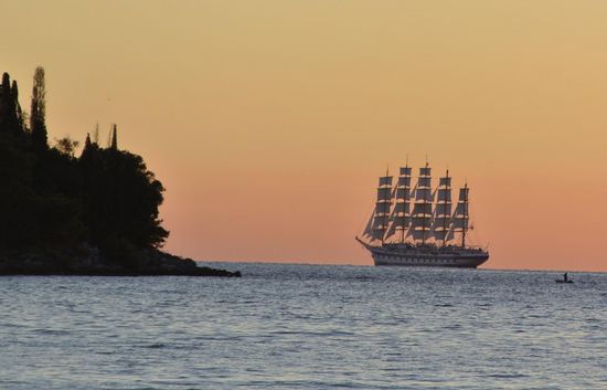 "Star Clipper" beim Auslaufen