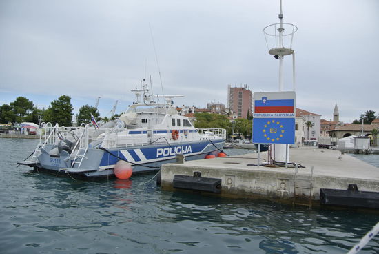 Foto bei der Grenzstation in Koper