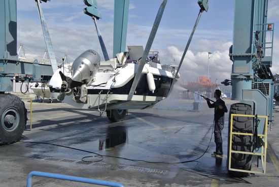 Reinigung vor der Heimfahrt