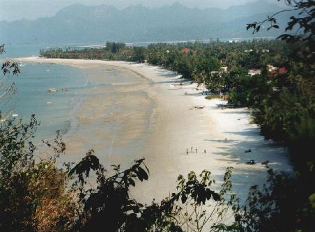 Blick auf den Pantai Cenang Beach