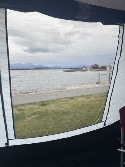 Blick aus unserem Zelt.