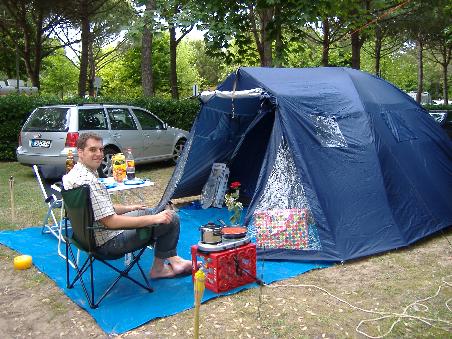 Unser Zuhause für die nächsten 3 Nächte auf dem Campingplatz Union Lido.