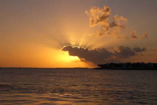Sonnenuntergangsstimmung am Mallory Square