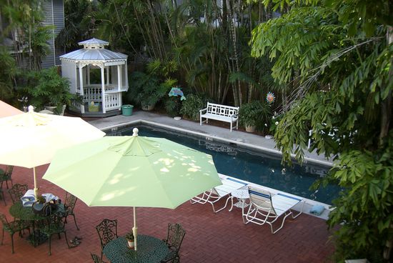 Blick von unserem Zimmer auf einen Teil der Hotelanlage