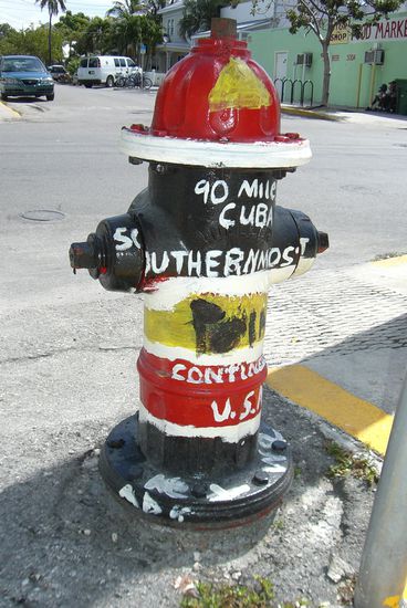 ... und dies ist wohl der südlichste Hydrant der USA 