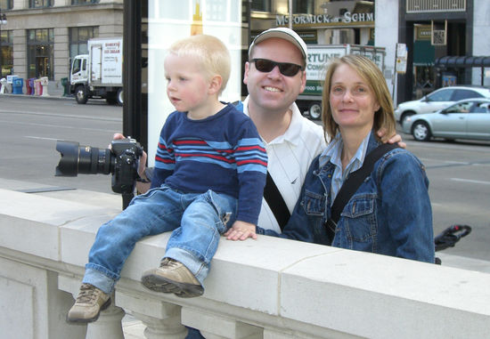 Unsere lieben Gastgeber: Claudia, Jo, Finn und Baby Nils 