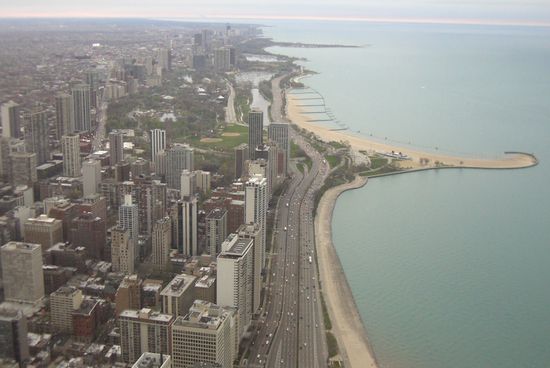 Nord-Blick vom Hancock Center auf die Gold Coast