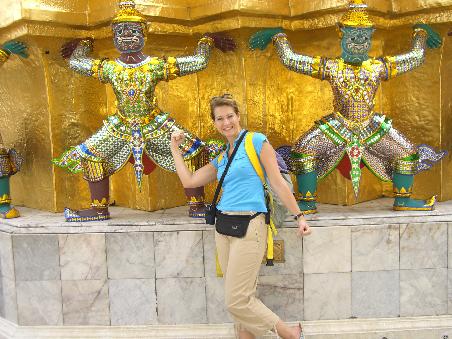 Meine neuen Freunde im 'Wat Phra Kaeo'