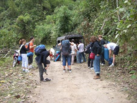 Beginn der Trekking-Tour