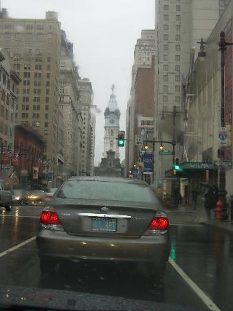Ankunft in Philadelphia ... bei Regen ...