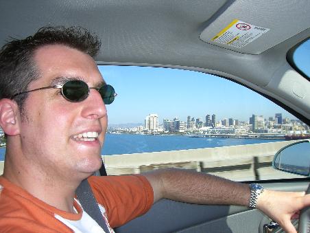 Skyline von San Diego und ein ... Grinsespatz ...