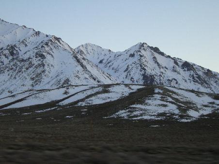 Fahrt in den Schnee ...