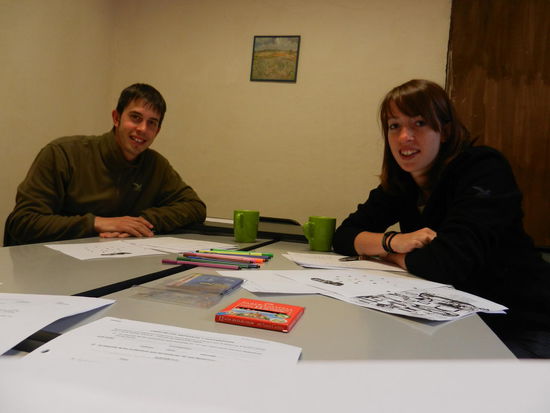 Wir zwei beim Spanisch pauken