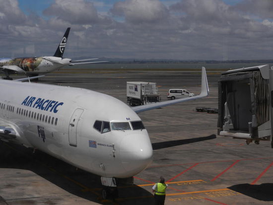 Unser Flieger nach Fiji!