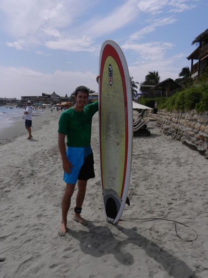 Vor meinem ersten Surf-Versuch!