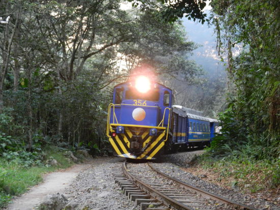 Beinahe haette der Zug uns "mitgenommen"!