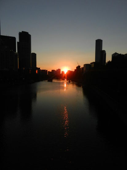 Sunset am Yarra River.