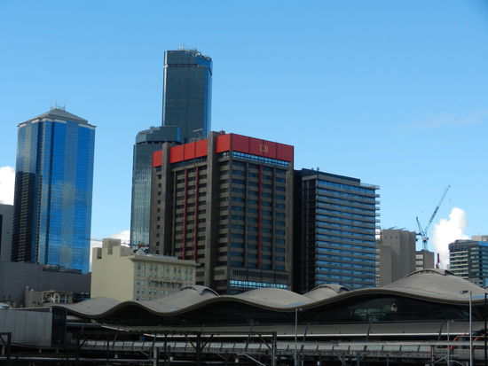 Das Wellendach der Southern Cross Station.