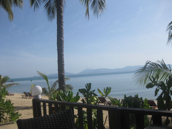 Ausblick beim Fruehstueck 