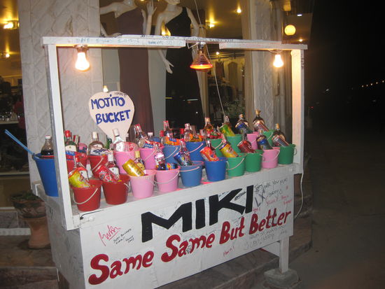 Hier kann man sich fuer den Abend eindecken.