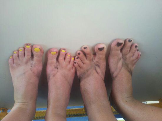 Unsere Fuchsbeinchen nach einer harten Tour....