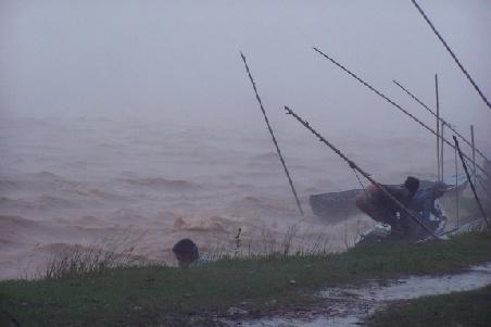 der sturm bei der ankunft