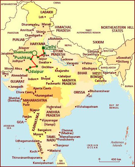 weiter nach udaipur.