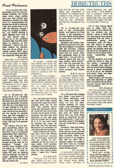 Die Beratungsseite einer Frauenzeitschrift. Lesenswert!