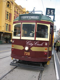 City Circle Tram - fährt einen kostenlos um die Innenstadt herum