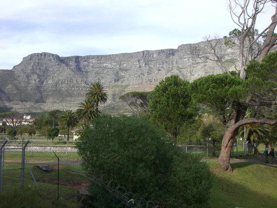 Blick von unserer Unterkunft auf den Tafelberg