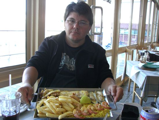 Super feine Fischplatte an er Waterfront