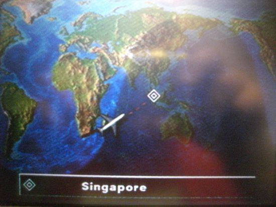 Bildschirm im Flugzeug