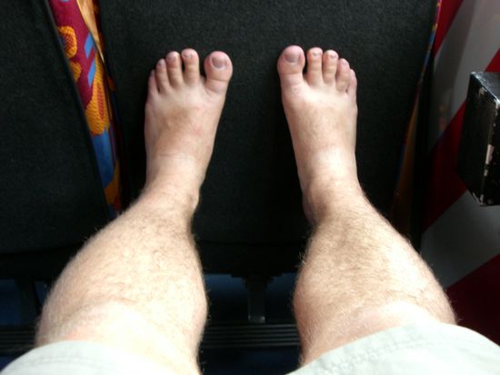 Meine Fuesse im Bus - mir war wohl wirklich sehr langweilig...