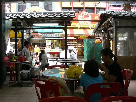 Beim Essen in China Town