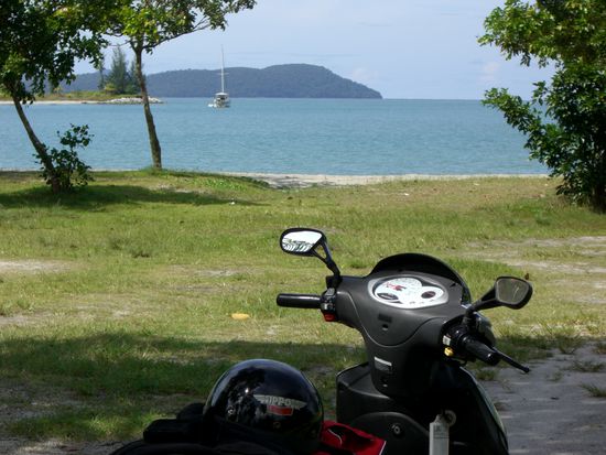 Unser Roller mit super Aussicht