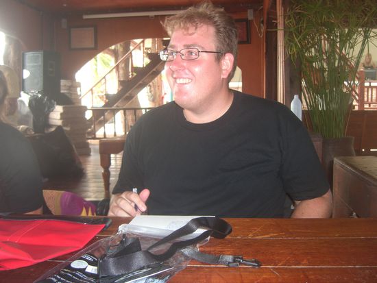 Rico vor dem letzten Tauchgang des Tages.